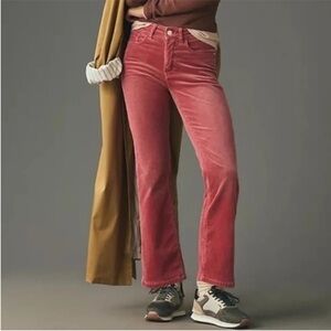 NWT PILCRO From ANTHROPOLOGIE The YAYA Pink Corduroy Pant